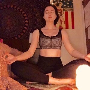 Black and Grey SE Zippered Lululemon Bra size 2